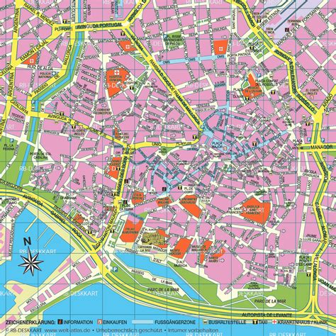 Map of Palma de Mallorca (City in Spain) | Welt-Atlas.de