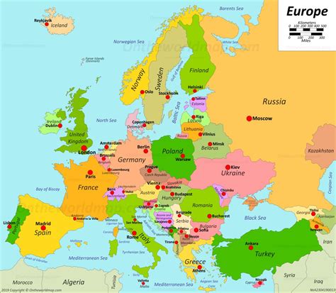 Map Of Europe With Capitals | Best New 2020