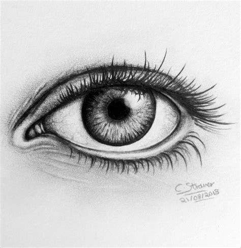 Black And White Eye Drawing at PaintingValley.com | Explore collection ...