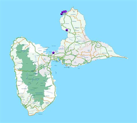 Guadeloupe World Map