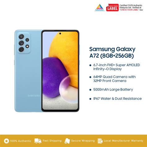 Samsung Galaxy A72 Smartphone (8GB + 256GB) Malaysia - KTS Cellular