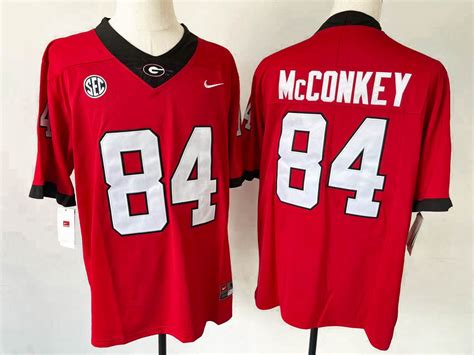 Youth Georgia Bulldogs #84 Ladd McConkey Red Stitched jersey