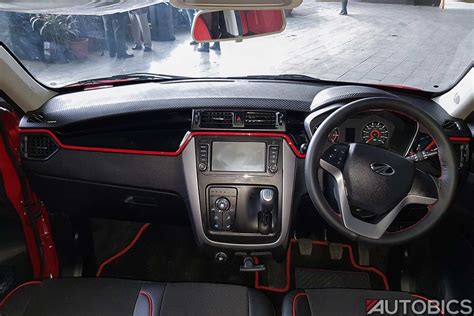 2017 mahindra kuv100 nxt accessories red black interior dashboard - AUTOBICS