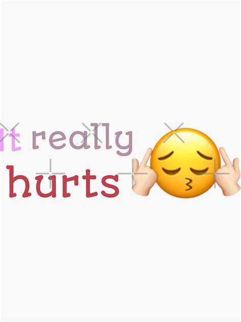 "It really hurts meme" Sticker for Sale by minyatPH | Redbubble