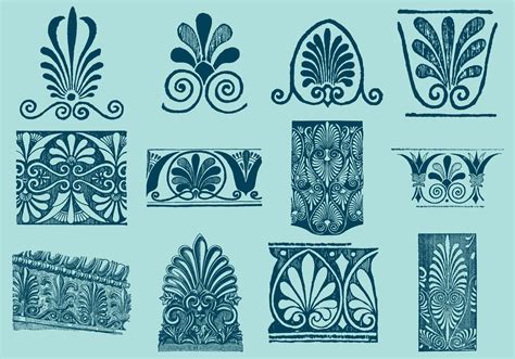 Greek Decorative Motifs 117905 Vector Art at Vecteezy