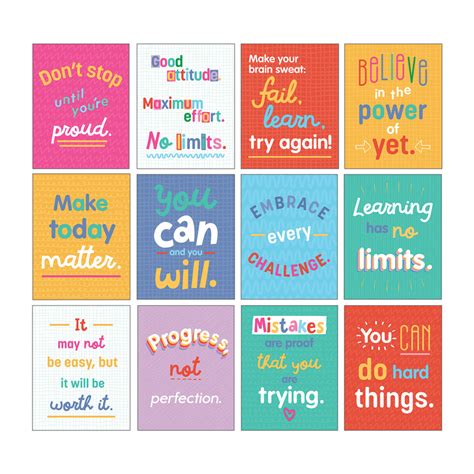 Growth Mindset Quotes Mini Posters - The School Box Inc