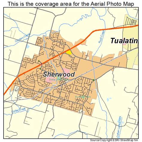 Aerial Photography Map of Sherwood, OR Oregon