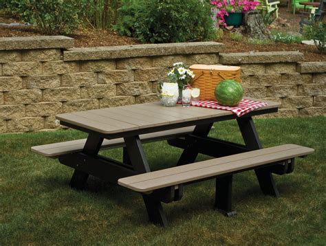 PolyLumber Furniture - Sweetland Outdoor | Picnic table, Wooden picnic tables, Plastic patio ...