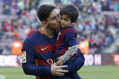 Barcelona star Lionel Messi reveals his son Thiago does not like footballs