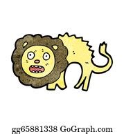 34 Cartoon Frightened Lion Clip Art | Royalty Free - GoGraph