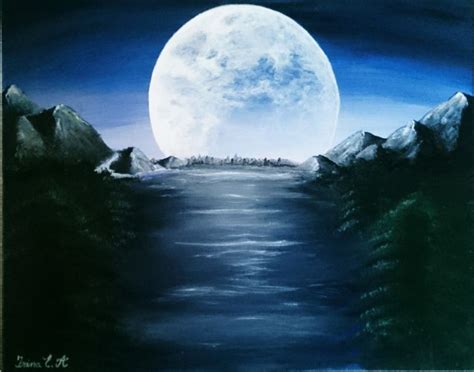 Moonlight, Painting by Irina E.A | Artmajeur