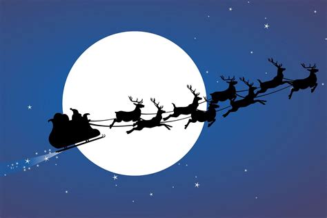 Santa's Sleigh In The Sky Wallpapers - Wallpaper Cave