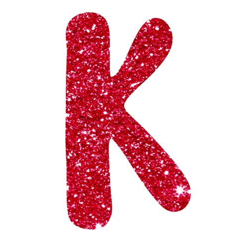 glitter alphabet K 25174235 PNG