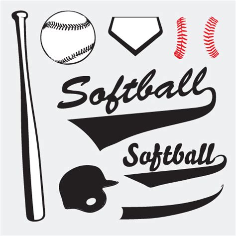 Softball Vector Art at Vectorified.com | Collection of Softball Vector ...