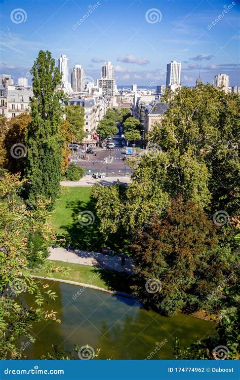 Paris City Aerial View from the Buttes-Chaumont, Paris Stock Photo ...