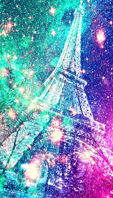 Bright Eiffel Tower galaxy sparkle wallpaper I created for the app ...