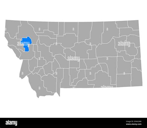 Map of Lake in Montana Stock Photo - Alamy