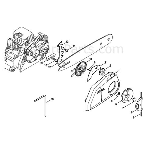 Stihl MS 180 Chainsaw (MS180C-B D) Parts Diagram, Quick Chain Tensioner