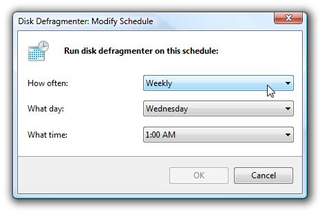 Configure Disk Defragmenter Schedule in Window 7 | Disk, Schedule ...