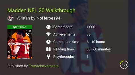 Madden NFL 20 Walkthrough