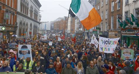 Thousands takes to Dublin’s streets to protest Ireland's housing crisis ...