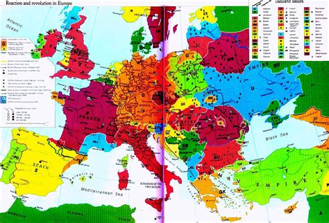 The Map Of Europe In 1850: A Look Back In Time - World Map Colored Continents