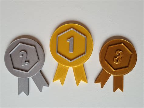 Medals 1st, 2nd, 3rd place trophies (Single extruder, multicolor ready) by Erasing | Download ...