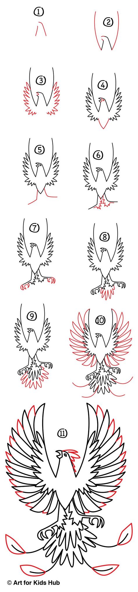 Step By Step How To Draw A Phoenix at Drawing Tutorials