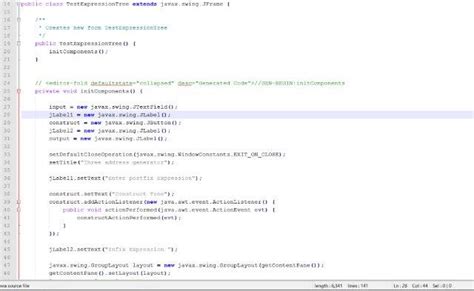 CMSC 350 Project 2 Java GUI Arithmetic Expression Evaluator