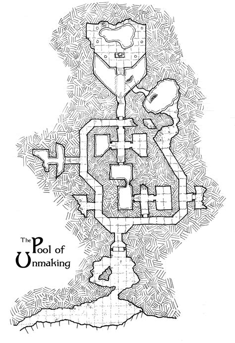 The Pool of Unmaking Map (5 Room Dungeon by John McCullough) - Take 2 ...