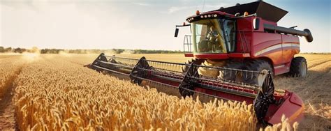 Premium AI Image | wheat harvester machine