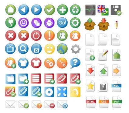 Web design vector icons free material free download