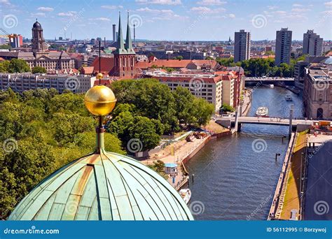 Spree river in Berlin stock image. Image of landmark - 56112995