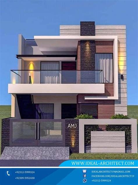 5 Marla house elevation, 5 marla house 3d, 3d view, 3d 5 marla house pakistan | Imagens de casas ...