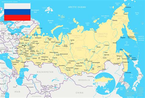 Map of Russia - Guide of the World