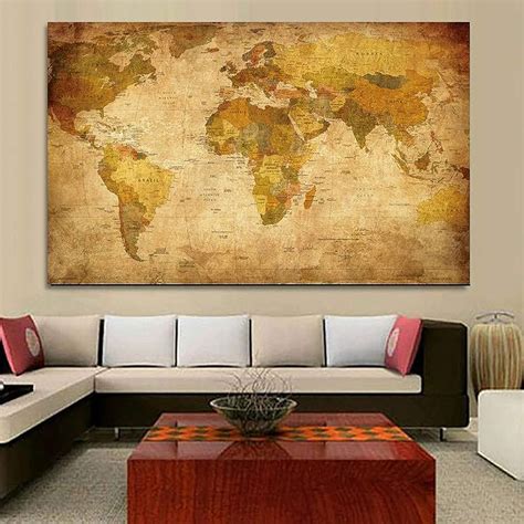 Framed Pushpin World Map | 36" x 24" | Highly Detailed Miller with ...