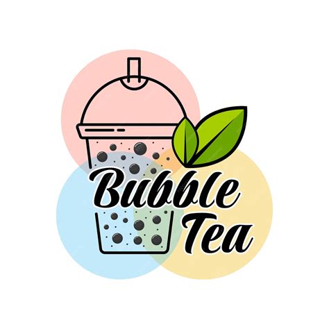 Premium Vector | Bubble tea or milk tea Logo