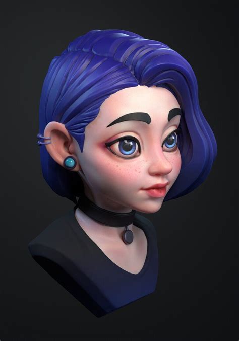 ArtStation - GIRL, LE LE ZHANG 3d Character, Character Design, 3d Shapes, Stylized, Fantasy Art ...
