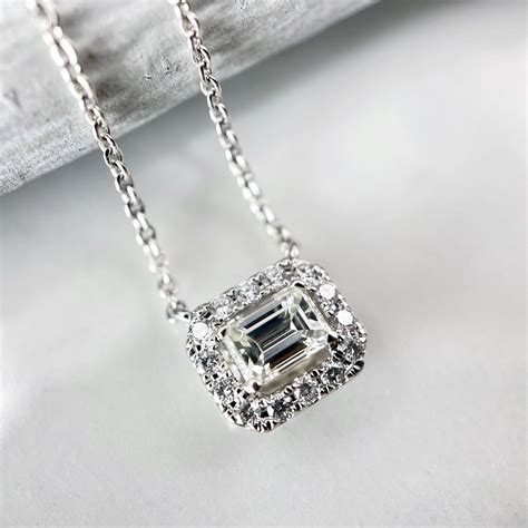 Emerald Cut Diamond Pendant Necklace - SOLD - Sholdt Jewelry Design