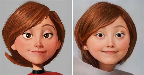 Artista da aspecto realista a personajes de Pixar con AI