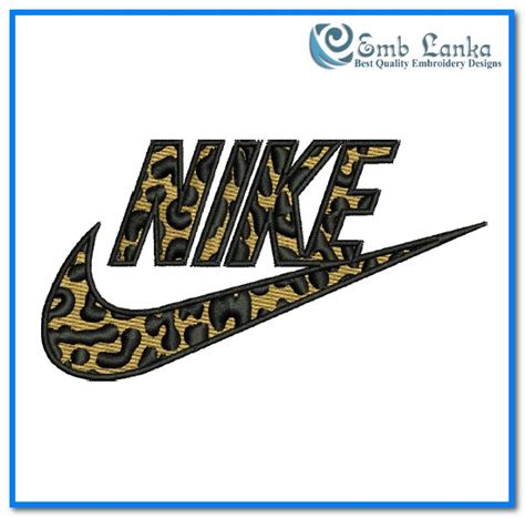 Leopard Nike Logo Embroidery Design - Emblanka