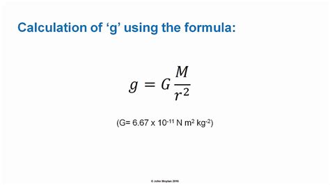 Gravity Physics Formula