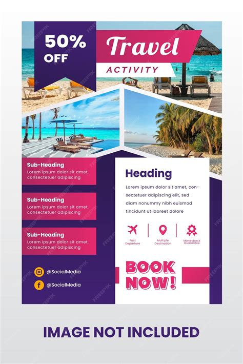 Premium Vector | Travel Agent Modern Flyer Template Design