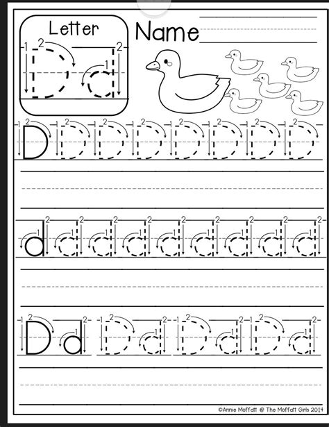 Printable Letter D Tracing