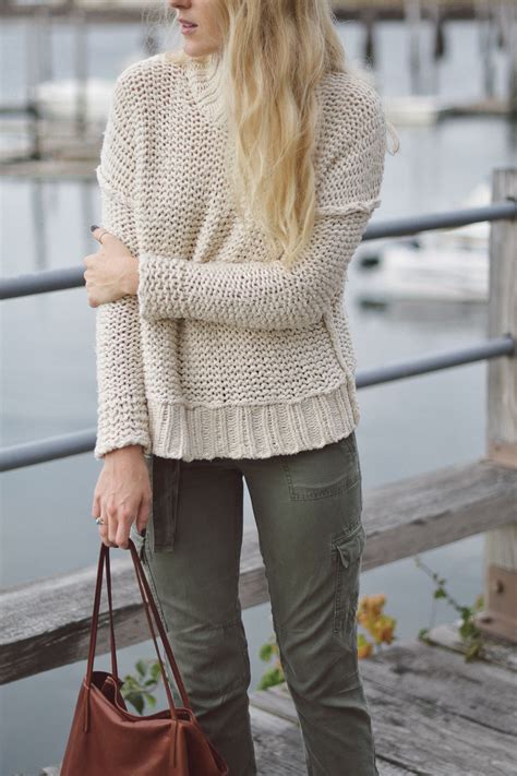 chunky knit sweater - One Brass Fox