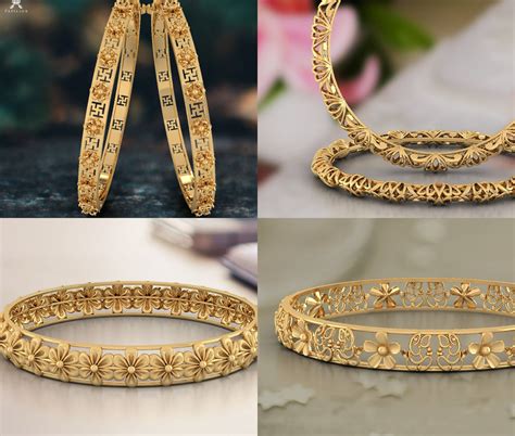 Gold Bangles designs by Papilior - Indian Jewellery Designs