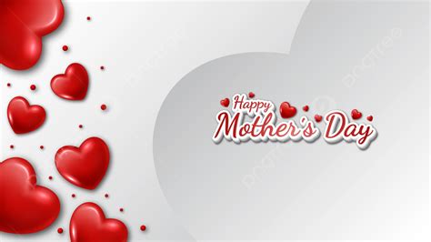 Happy Mothers Day Background With Hearts Vector, Mother S Day Background, Mother S Day, Mother S ...