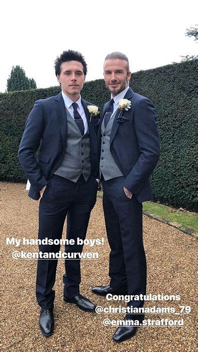 David Beckham and son Brooklyn look dapper at family wedding | Wedding ...