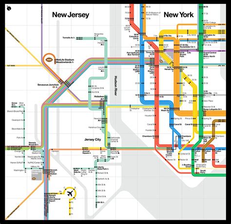 Super Bowl Subway Map - Business Insider