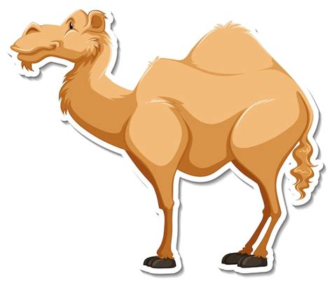 Free Vector | A sticker template of camel cartoon character